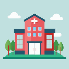 vector illustration of hospital