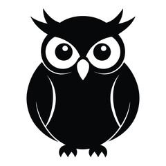 Owl Silhouette Vector Illustration.