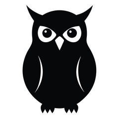 Owl Silhouette Vector Illustration.