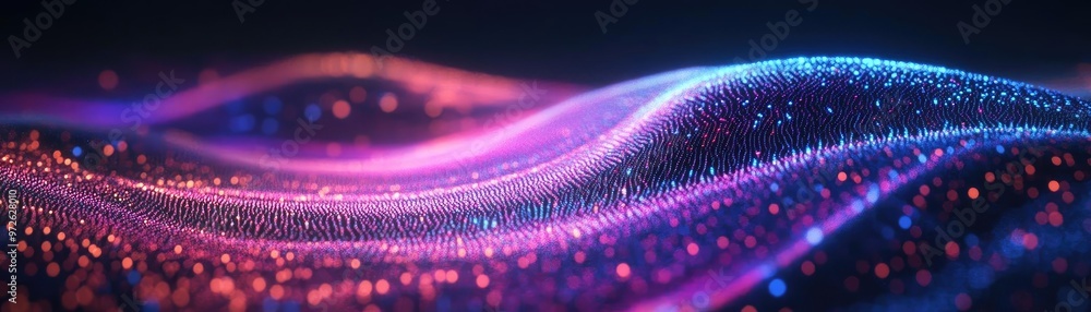Poster A mesmerizing wave of vibrant colors and sparkling lights, creating an ethereal atmosphere of motion and energy.
