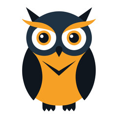 Owl Silhouette Vector Illustration.