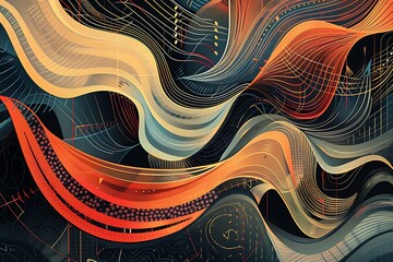 Precision-crafted vector patterns forming an intricate and captivating visual tapestry, displayed in high-definition