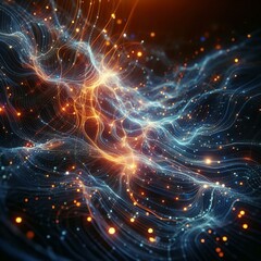 Pulsating Energy Wave | Abstract Digital Background | Cosmic Energy Flow | Neon Light Abstract | Futuristic Technology Image | High Resolution Large Image At 300 PPI