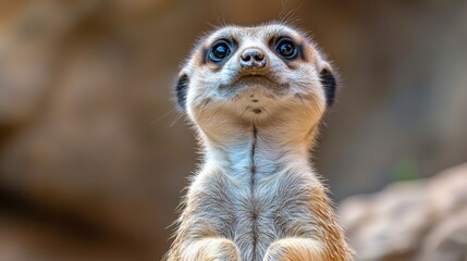 Fototapeta premium A close up of a small animal standing on its hind legs, AI