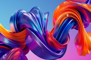 Vibrant vector elements arranged in a dynamic and eye-catching display, rendered with brilliance in realistic