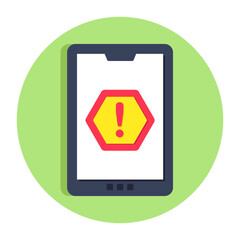 A unique design icon of mobile error 