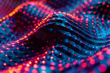 Vibrant vector patterns forming a lively and dynamic visual display, captured in brilliant high-definition