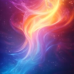 Fototapeta premium abstract digital artwork featuring swirling patterns of vibrant colors, resembling flames or smoke in motion. The background is dark and moody with soft lighting creating gentle shadows on the texture