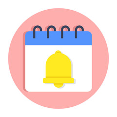 Fototapeta premium Trendy design icon of schedule alarm 