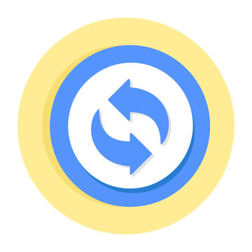 Editable design icon of reversible arrows 