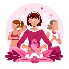 Breast cancer awareness month composition