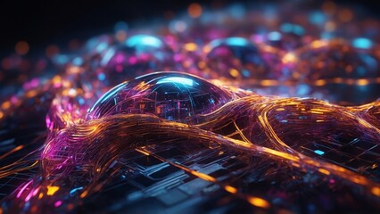 colorful abstract technology background