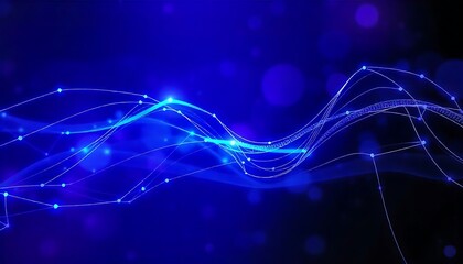 Fototapeta premium A futuristic digital background featuring a matrix of glowing binary code, abstract data streams, and circuit patterns, representing advanced technology and artificial intelligence