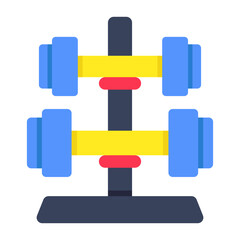 A trendy vector design of barbells 