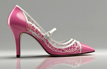 female shoes modern design and mockup.