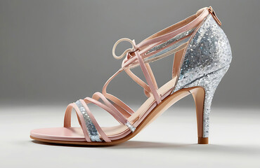female shoes modern design and mockup.