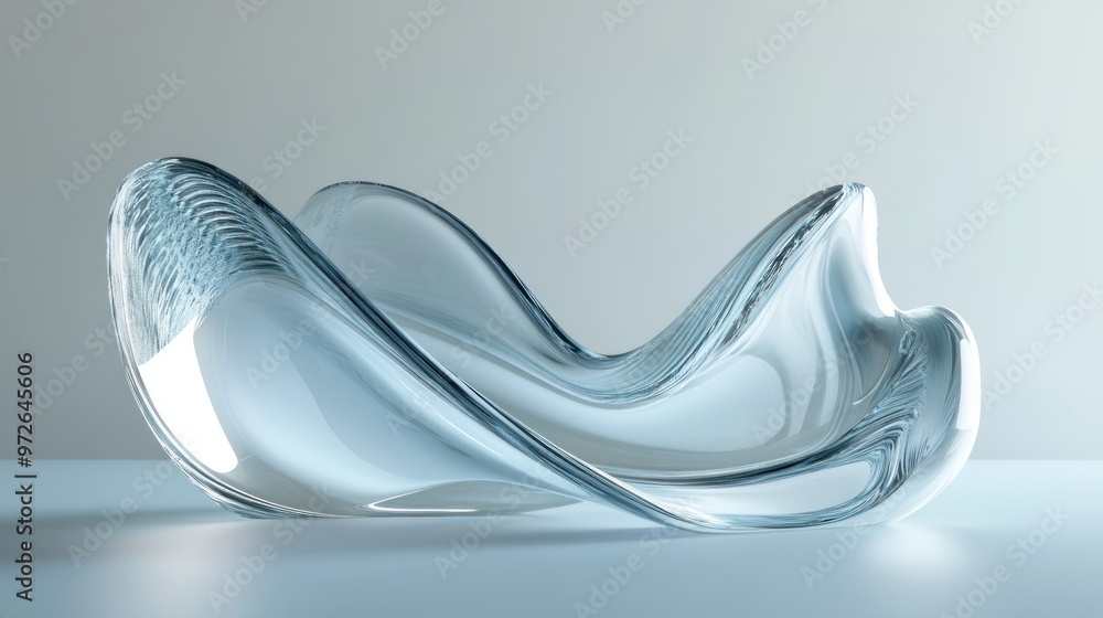 Poster abstract glass sculpture