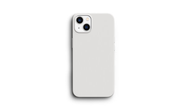 Mockup blank empty phone hard cover case isolated.