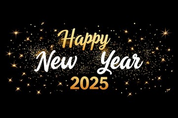 Festive celebration of New Year 2025 with sparkle and joy, New Year Illustration, New Year Artwork