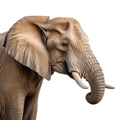 Obraz premium big elephant looking isolated on white