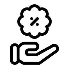 Discount hand icon