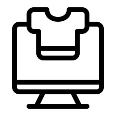 Online shop computer icon