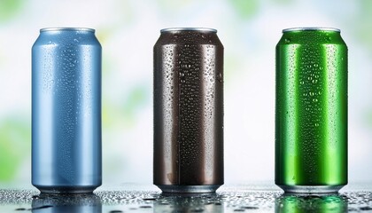 mockup of a soda can in a wet appearance design