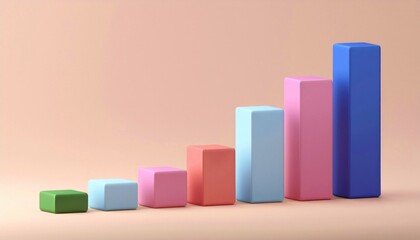 A row of colorful blocks with a green one in the middle