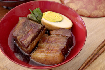 Buta no Kakuni is Japanese braised pork belly - delicious dish popular in Japan, especially Kyushu Island
