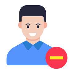 Perfect design icon of remove profile 