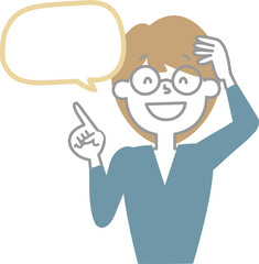collection set of cute doodle hand draw speech bubble balloon with boy man character, text box think speak talk banner, flat png transparent element design