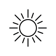 Sun symbol design and clip art. Sun flat vector icon design on white background