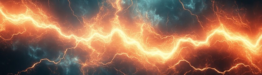 Fototapeta premium Electric Lightning Storm.