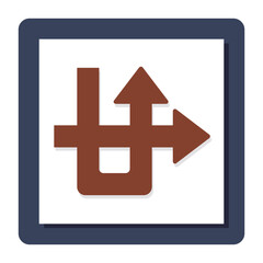 Obraz premium A trendy design icon of directional arrows