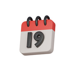 3d calendar icon