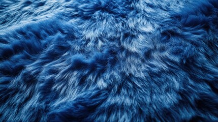 Fototapeta premium Fluffy Blue Textured Faux Fur