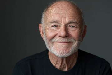 Obraz premium Smiling Elderly Man With White Beard - Generative AI