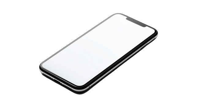 A phone isolated on a transparent background, featuring a sleek and modern design. Ideal for tech-related projects, product showcases, or app designs. 