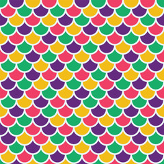 colorful waves seamless pattern, designs in green, yellow, red and purple