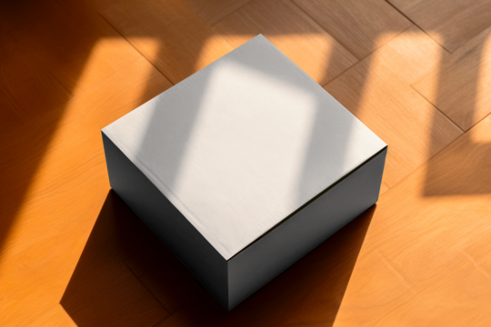 PNG paper box mockup, transparent design