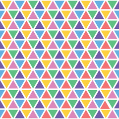 seamless pattern of colorful triangular geometric shapes, simple and neat coloring