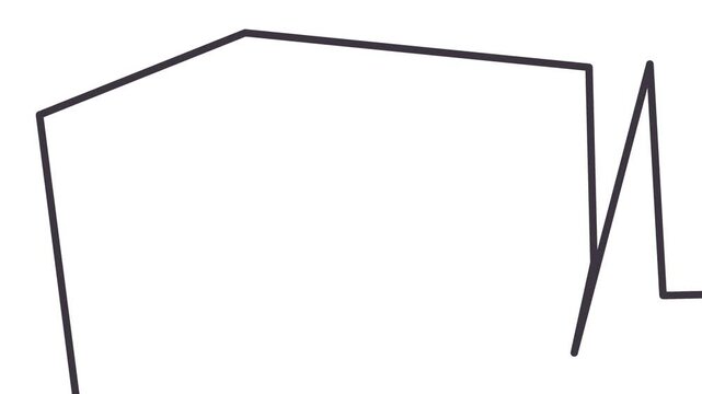 A colored strip flashes across the screen, bending to accommodate text or other information.