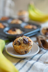 chocolate banana muffins