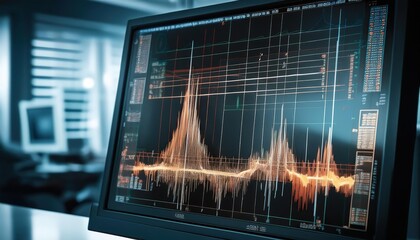 Seismograph displaying earthquake data with precision and clarity