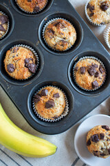 chocolate banana muffins