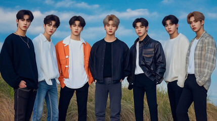 Fototapeta premium k-pop idols, boy group