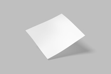 Square flyer 3D rendering mockup