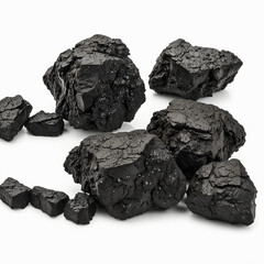 Obraz premium Coal, isolated on white background