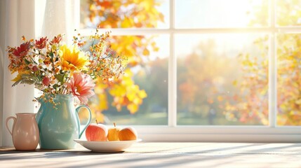 Thanksgiving table featuring a mix of vintage and modern elements
