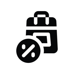 discount icon. vector glyph icon for your website, mobile, presentation, and logo design.